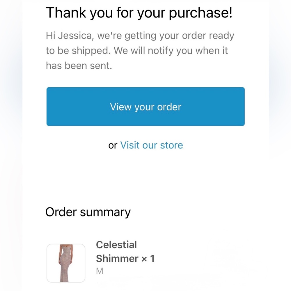 Albina Dyla Celestial Shimmer Dress in Size Medium - Picture 8 of 8